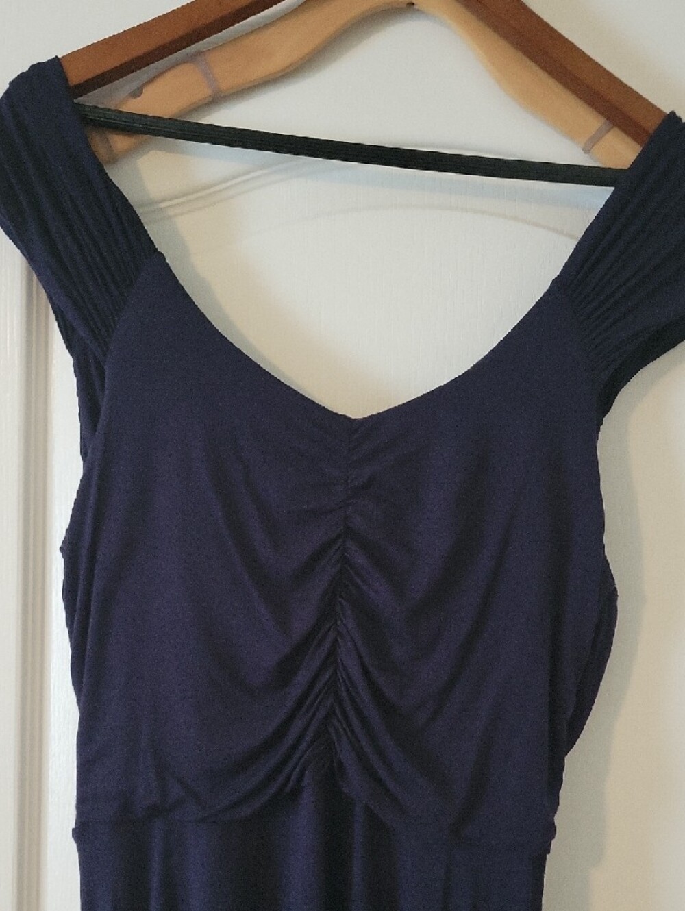 VENUS Deep Navy Cap Sleeve Wrap Midi Dress - Picture 5 of 8